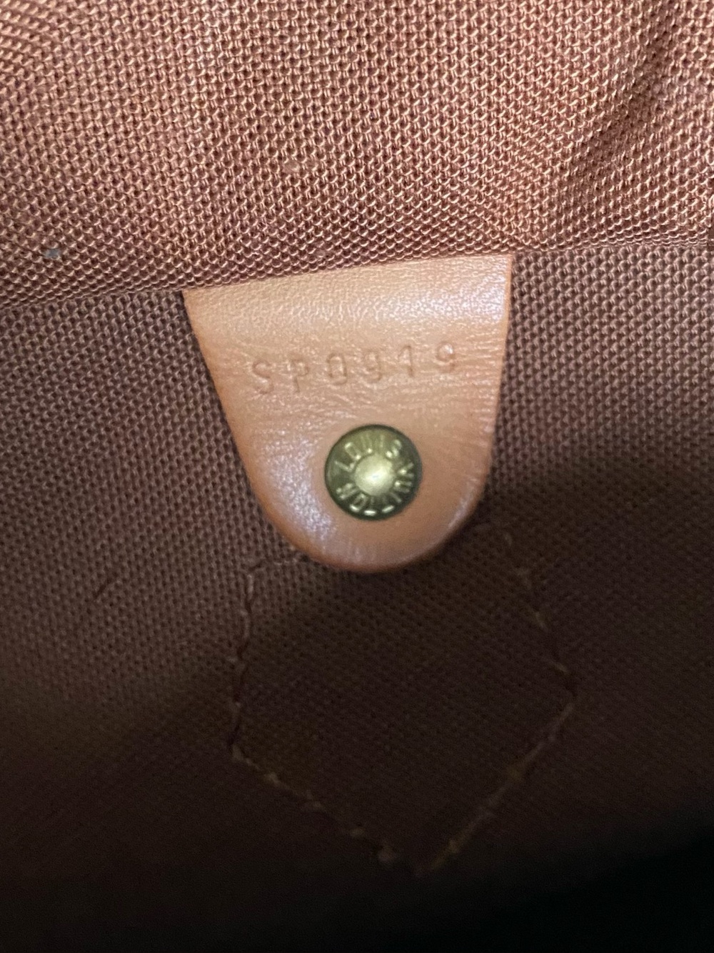 Louis Vuitton Monogram Canvas Speedy Handbag in Brown & Tan - Picture 11 of 16